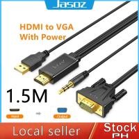 ราคา Jasoz HDMI to VGA Cable Video Adapter HDMI to VGA Converter With 3 5mm Audio USB Power Cable Adapter (21517463252)