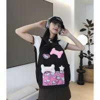 ราคา NALLCHEER กระเป๋าสะพายหลังสำหรับไปโรงเรียน Hello Kitty น่ารักพร้อมจี้รูปกระดูกและกระเป๋าลายดอกไม้ (23735940999)