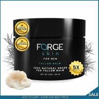 ราคา 100 Natural Forge SKIN Grass Beef Tallow Based Anti Wrinkle Face Moisturizer Balm For Men 50g Skincare (24319629771)