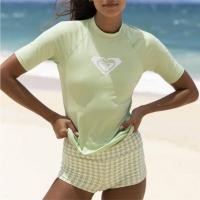 ราคา Roxy ใหม่ผู้หญิงท่องเสื้อสุภาพสตรี Surf เสื้อยืดแขนสั้นชายหาด Rashguard UV ชุดว่ายน้ํา UPF ดําน้ําเสื้อผ้า (23513697240)
