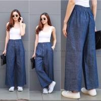 ราคา กางเกงขากระบอกใหญ่ผ้ายีนส์ฟอกแต่งกระเป๋าถักเปีย กางเกงขายาวหญิง ขากระบอกใหญ่ กางเกงผ้ายีนส์ฟอกขากระบอกผู้หญิง กางเกงยีนส์ขากระบอกใ (9077004206)