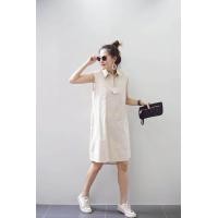 ราคา ชุดเดรสผ้าลินิน ปกเชิ้ตแต่งกระดุมหลัง มีกระเป๋าด้านหน้า ทรงสวยมาก (24329321207)