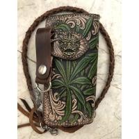 ราคา กระเป๋าสตางค์หนังแท้ตอกลาย กระเป๋าสตางค์หนังแท้ กระเป๋าหนังแท้ กระเป๋าเงิน กระเป๋าใบยาว กระเป๋าหนังวัวแท้ ฟรีชุดโซ่และหนังถัก (18677435042)