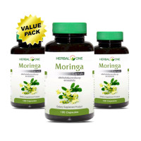 ราคา Herbal One Moringa 3x100 Capsules เฮอร์บัลวัน โมรินกา มะรุมแคปซูล 3x100 แคปซูล Value Pack (1428582024)