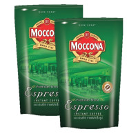 ราคา Moccona Espresso Instant Coffee มอคโคน่า เอสเพรสโซ่ กาแฟสำเร็จรูป 120g x 2ถุง (710658734)