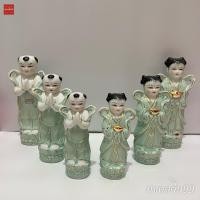 ราคา กิมท้ง เง็กนึ่ง เด็กคู่ บริวารเจ้าแม่กวนอิม ศิษย์เจ้าแม่กวนอิม พระโพธิสัตว์ กระเบื้อง สูง 4 6 7 8 10 นิ้ว (15824438573)