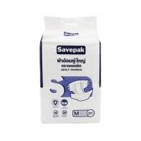 ราคา Savepak เซพแพ็ค ผ้าอ้อม ไม่มีเจล ไซส์ M แพ็ค 28 ชิ้น ผ้าอ้อมผู้ใหญ่ (22000867752)