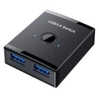 ราคา USB3 0 แบบสองทิศทางสวิทช์ 1 อินพุต 2 เอาต์พุตฮับคีย์บอร์ดเมาส์ไดรฟ์ USB เครื่องพิมพ์ Sharing Cable Splitter สําหรับคอมพิวเตอร์โน้ตบุ๊ค (24420783005)