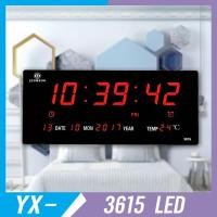 ราคา นาฬิกาดิจิตอลแขวนผนัง 3615 สามารถตั้งปลุกได้ หน้าจอLEDขนาด 36x15x3CM พร้อมอแดปเตอร์และสายUSB พร้อมส่ง (11171821083)