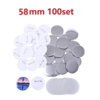 ราคา เหรียญเข็มกลัดวงกลม เข็มกลัดวงกลม ขนาด 32 44 58 75mm จำนวน 100 ชิ้น สำหรับเครื่องปั๊มเข็มกลัด Blank Pin Badge Button (23712230449)