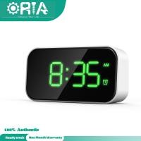 ราคา ORIA Digital LED Alarm Clock 5 Mirror Fashion Clock With Adjustable 65 100dB Volume Snooze Function 6 Brightness Level12 24H Display 2 USB Charging Ports For Room Home Office (15669452772)