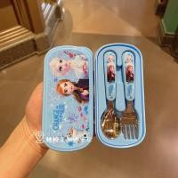 ราคา พร้อมส่งในไทย ช้อนส้อมเด็ก ช้อนส้อมพร้อมกล่อง ลายการ์ตูน Disney Mickey Minnie Mouse Frozen Cars ช้อน ส้อม (24269103696)