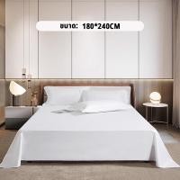 ราคา ผ้าปูที่นอนโรงแรม สีขาว แบบไม่รัดมุม กันไรฝุ่น ภูมิแพ้ ซักง่าย ผ้าปูที่นอน เกรดโรงแรม Bed sheeet (24591734772)