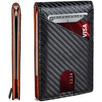 ราคา Slim Wallets for Men RFID Money Clip Slim Card Case Front Pocket ID Credit Card Holder Wallet Minimalist Bifold (9497005529)
