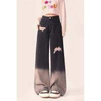 ราคา TOFASHIONS Jeans Women Pants Loose Straight Leg Cropped Women Retro Trousers Korean Style Thin High Waist Pants Wide Legs Fashion Pants INS New 24011601 5 31 (24521767709)