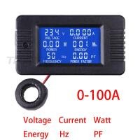 ราคา Digital Voltage Current Meter LCD Panel Amp Volt Watt Kwh Power Factor Meter AC80 260V 100A Voltmeter Ammeter with Coil CT TX022 (1825274386)