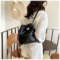 ราคา fashion กระเป๋าทรงขนมจีบ ทรงถัง มีสายสะพาย สะพายข้างสะพายหลังได้ หนังPU พร้อมส่ง (24409580661)