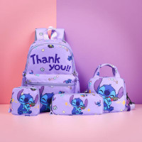ราคา กระเป๋าเป้สะพายหลัง Stitch 4 ชิ้น กระเป๋าดินสอ กระเป๋าสะพาย ชุดกระเป๋าสตางค์ กระเป๋านักเรียน Stitch และ Angel กระเป๋าเดินทางนักเรียนแบบสบายๆ ของขวัญ (24554179428)