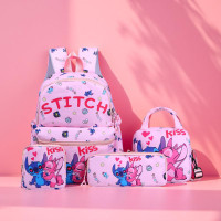 ราคา กระเป๋าเป้สะพายหลัง Stitch 4 ชิ้น กระเป๋าดินสอ กระเป๋าสะพาย ชุดกระเป๋าสตางค์ กระเป๋านักเรียน Stitch และ Angel กระเป๋าเดินทางนักเรียนแบบสบายๆ ของขวัญ (24554179424)