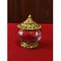 ราคา ผอบ ผอบเล็ก ฝาเตี้ย ฐาน 4 เซน สูง 7 เซน ผอบเล็กใส่พระธาตุ งานเรซิ่น ปิดทอง ประดับพลอยกระจก (506010703)