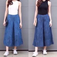 ราคา กางเกงผ้ายีนส์ฟอกและผ้าลินินทรงขายาวขาบานระบายชั้น (18466759772)