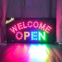 ราคา ป้ายไฟสำเร็จรูป รุ่น WELCOME OPEN ป้ายไฟLED ตกแต่งร้านค้า ขนาด48X25X2ซม มีบริการรับทำป้ายไฟ LED (24424188254)