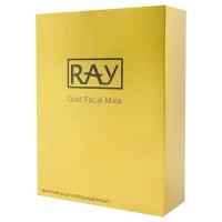 ราคา RAY MASK gold facial mask เรย์ มาส์ก สูตร สีเงิน สีทอง 1 กล่อง 10แผ่น (24318223397)
