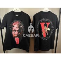 ราคา VLONE X RODMAN เสื้อยืดแขนสั้นทรงอวตารรูปปีศาจแดงใหญ่ (21194229314)