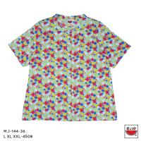ราคา เสื้อแตงโม SUIKA เสื้อแตงโมคอจีนผ่าหน้าแขนสั้นพิมพ์ลายดอกผักแว่น M J 144 (16359644844)