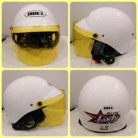 ราคา หมวกกันน็อค ครึ่งใบ Index Lady สีขาว สีดำ สีเทา สีชมพูบานเย็น สีเขียว สีน้ำเงิน พร้อมชิวกันลมเลือกสีได้ 5 สี (18989671462)