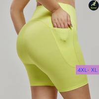 ราคา 4XL XL กางเกงออกกำลังกายขาสั้น พลัสไซส์ ผู้หญิง เทรนนิ่ง เล่นโยคะ วิ่ง ฟิตเนส เลคกิ้ง iRunmall DK110 (24602342753)