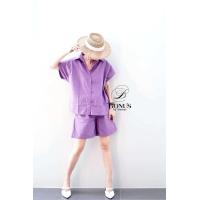 ราคา linen shirt set ชุดเซ็ตลินิน เสื้อลินิน กางเกงลินิผ้าลินิน สีหวานอย่างดี (22881405739)