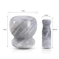 ราคา ครกหินแท้ ครกอ่างศิลา ครกหิน marble mortar ทรงลึกลายอ่างศิลา ขนาด 4นิ้ว พร้อมสาก ขนาด 9 10 13 และ15cm ตำพริกแกงได้ Dee CoffeeTH (24216385376)