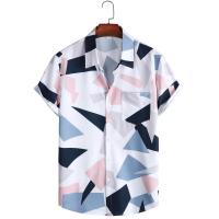 ราคา เสื้อลายดอกสงกรานต์ เสื้อเชิ้ตลายดอกไม้แขนสั้นผู้ชายชายหาดฮาวายเสื้อเชิ้ตพิมพ์ลาย เสื้อฮาวาย (18570318582)