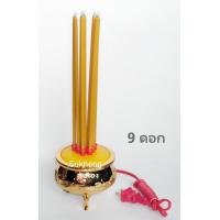 ราคา สุขเฮง กระถางธูปไฟฟ้าสีทองลายมังกรหงส์ แบบ 3ดอก 5 ดอก 9 ดอก (14948037182)