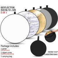 ราคา Photo Photography Reflector 60cm 80cm 110cm Collapsible 5 in 1 Multi Disc With Bag (21946675134)