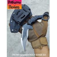 ราคา มีดคารัมบิต karambit HOLY EDGE D2 SD786 มีดพับคารัมบิตใบตายคมเดียว สันใบเป็นฟันเลื่อย (23302072103)