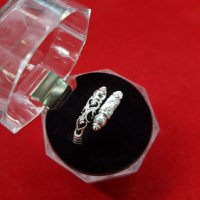 ราคา แหวนหางช้าง ลงยา เงินแท้ ฟรีไซส์ ลงยาสีขาว ดำ งานสุโขทัย (22458008849)