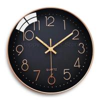 ราคา Happy นาฬิกาแขวนทรงกลม นาฬิกาเดินเงียบ เรียบง่ายและมีสไตล์ wall clock (21723507461)