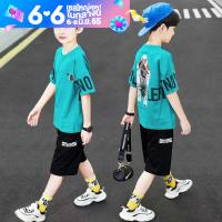 ราคา SUKAL ชุดเซ็ทเด็กชาย เสื้อผ้าเด็กผู้ชายฤดูร้อนแขนสั้นชุด ใหม่สไตล์แฟชั่นเด็กเก่าสองชุดของเด็กชายเกาหลีกีฬา (19567151691)