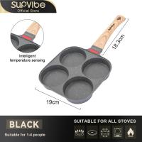ราคา SUPVIBE กระทะทำอาหารเช้า กระทะ4หลุม กระทะทอดไข่ ไม่ติดกระทะ กระทะอเนกประสงค์ กระทะหลุม (24284864195)