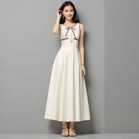 ราคา Closet Crush Dresses For Women Summer Comfortable French Elegant Fashion Bowknot Sleeveless Round Neck A Line Midi Vacation Dresses B250225 (24443845632)