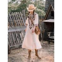 ราคา Maxi dress bohemian เดรสโบฮีเมียน ชุดเดรสปักลายลูกไม้ งานปักทั้งตัวค่ะ (22766786828)