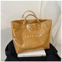 ราคา FX Large Capacity Waterproof Jelly Bag Fashion Transparent PVC Tote Bag DuPont Paper Handbag Commuting XF (24534165145)