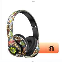 ราคา LED Graffiti หูฟังไร้สายบลูทูธแบบพับได้ตัดเสียงรบกวนชุดหูฟัง Super Bass Gamer หูฟังรองรับ TF พร้อมไมโครโฟน HD (22978140637)