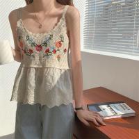 ราคา เสื้อกั๊กสั้นคอฮอลเตอร์ถักปักลายสไตล์โบฮีเมียนฤดูร้อนใหม่ เสื้อเชิ้ตแขนกุดสำหรับผู้หญิง เสื้อผ้าทำงานลำลอง (24400482394)