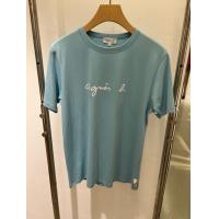 ราคา ตัวอักษร Cursive ใหม่ Agnes B เสื้อยืดผ้าฝ้ายแขนสั้นผู้หญิงคู่56Jfll (20706253107)