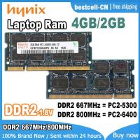 ราคา ใหม่เอี่ยมแท้ Hynix 4GB 2GB PC2 6400 PC2 5300 2Rx8 DDR2 800MHz 667MHz 200Pin CL6 SODIMM โน๊ตบุ๊คหน่วยความจำแล็ปท็อป SDRAM (24300099190)