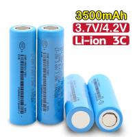 ราคา ถ่านชาร์จ แบตเตอรี่ลิเธียม 18650 3 7V 4 2V 3C 3500mAh 4ก้อน แบตเตอรี่ ถ่านโซล่าเซล หัวเรียบ ถ่านสว่านไฟฟ้า ถ่านไฟฉาย แบตพาวเวอร์แบงค์ ถ่านชาร์จคุณภาพสูง ถ่าน แบต EVE Rechargeable lithium Li ion powerb