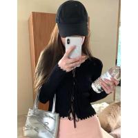 ราคา Cicishop A2779 เสื้อไหมพรมแขนยาว ดีเทลเชือกผูกด้านหน้า ผ้ายืด สไตล์สาวเผ็ชเปรี้ยว (24558037286)